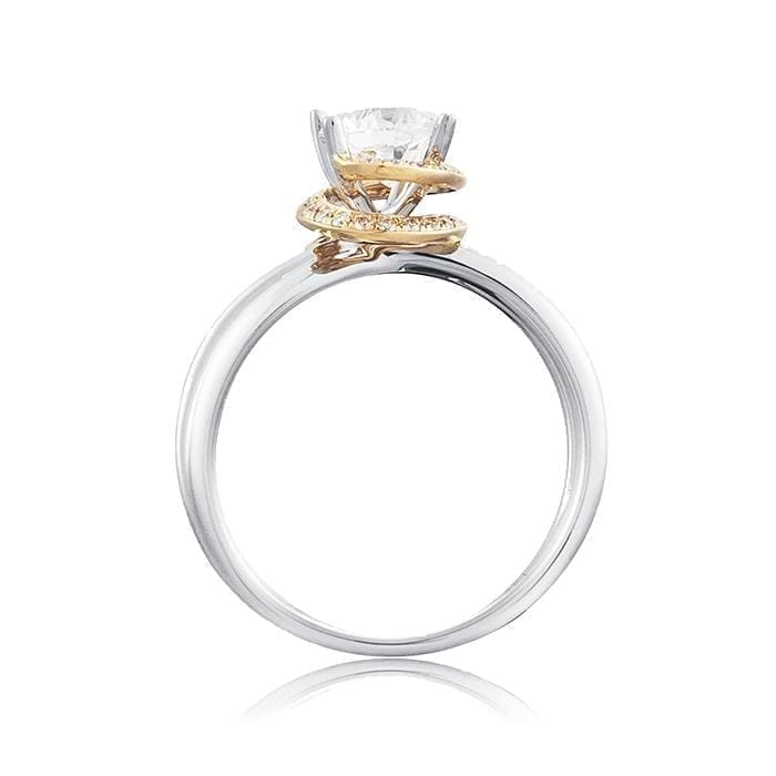 Amazing Diamond Halo Ring with a Twist by Ron Rosen at Regard Jewelry in Austin Texas - Regard Jewelry