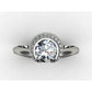 Amazing Modern Engagement Ring with Bent Halo by Regard Jewelry in Austin, Texas - Regard Jewelry
