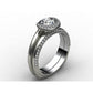 Amazing Modern Engagement Ring with Bent Halo by Regard Jewelry in Austin, Texas - Regard Jewelry