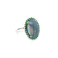 AMAZING OPAL AND TSAVORITE SET IN 14 KARAT WHITE GOLD AT REGARD JEWELRY IN AUSTIN, TEXAS - Regard Jewelry