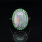 AMAZING OPAL AND TSAVORITE SET IN 14 KARAT WHITE GOLD AT REGARD JEWELRY IN AUSTIN, TEXAS - Regard Jewelry