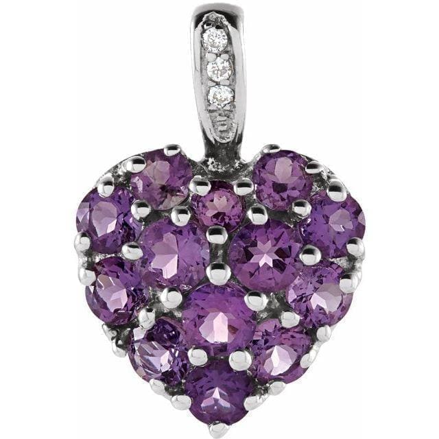 Amethyst & Diamond Heart Pendant at Regard Jewelry in Austin, Texas - Regard Jewelry