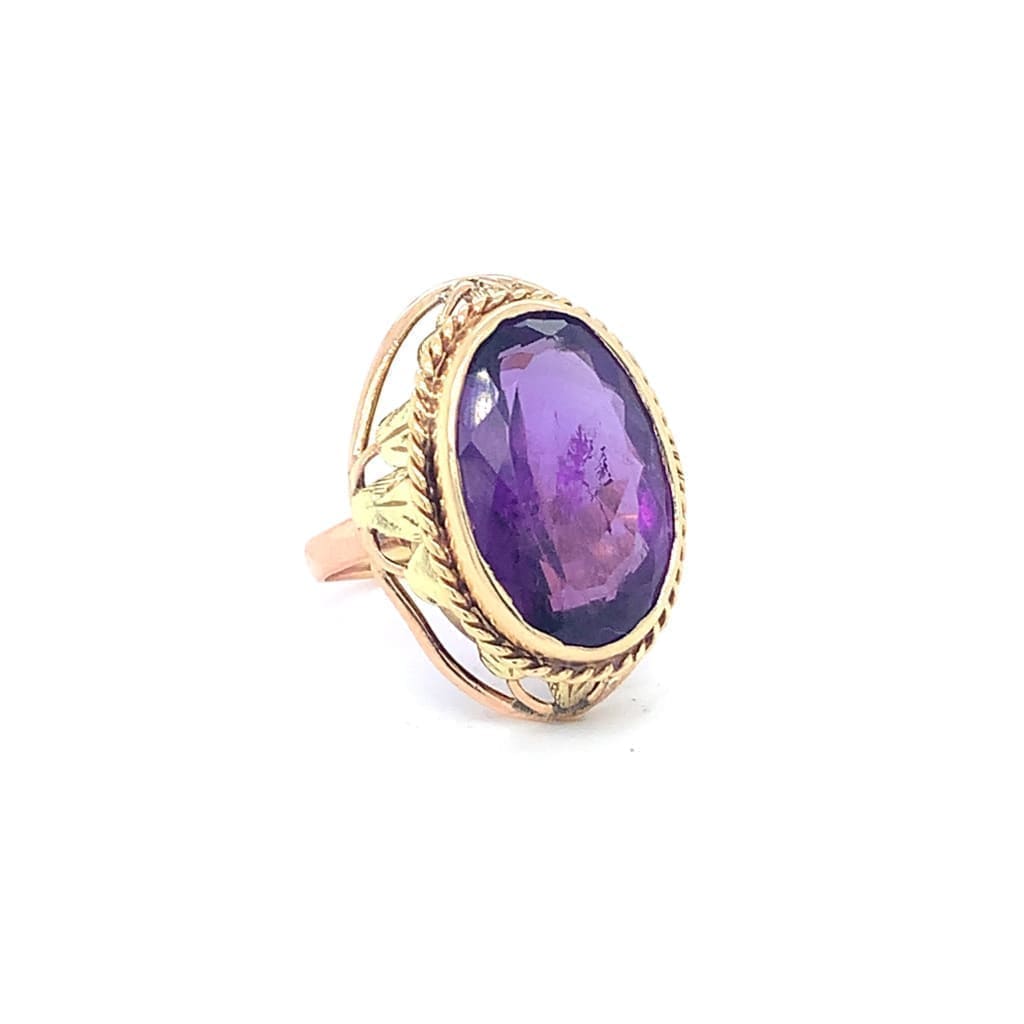 AMETHYST RING SET IN 14 YELLOW GOLD IN AUSTIN, TX. - Regard Jewelry