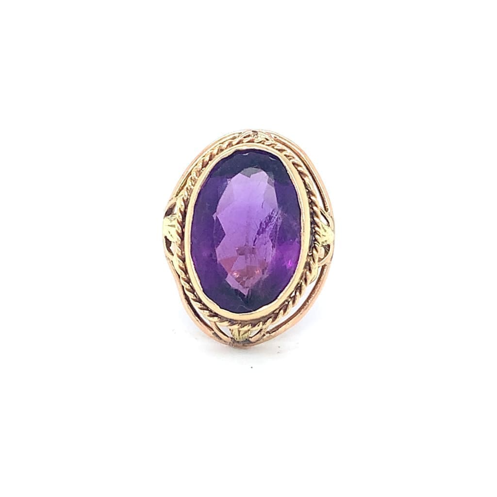 AMETHYST RING SET IN 14 YELLOW GOLD IN AUSTIN, TX. - Regard Jewelry