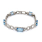 Art Deco 5 Aquamarine & Diamond Bracelet 21.5g, 7" at Regard Jewelry in Austin, Texas - Regard Jewelry