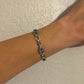 Art Deco 5 Aquamarine & Diamond Bracelet 21.5g, 7" at Regard Jewelry in Austin, Texas - Regard Jewelry