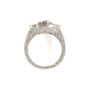 Art Deco Revival Sapphire and Tsavorite Ring at Regard Jewelry in Austin, Texas - Regard Jewelry