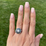 Load image into Gallery viewer, Art Deco Revival Sapphire and Tsavorite Ring at Regard Jewelry in Austin, Texas - Regard Jewelry
