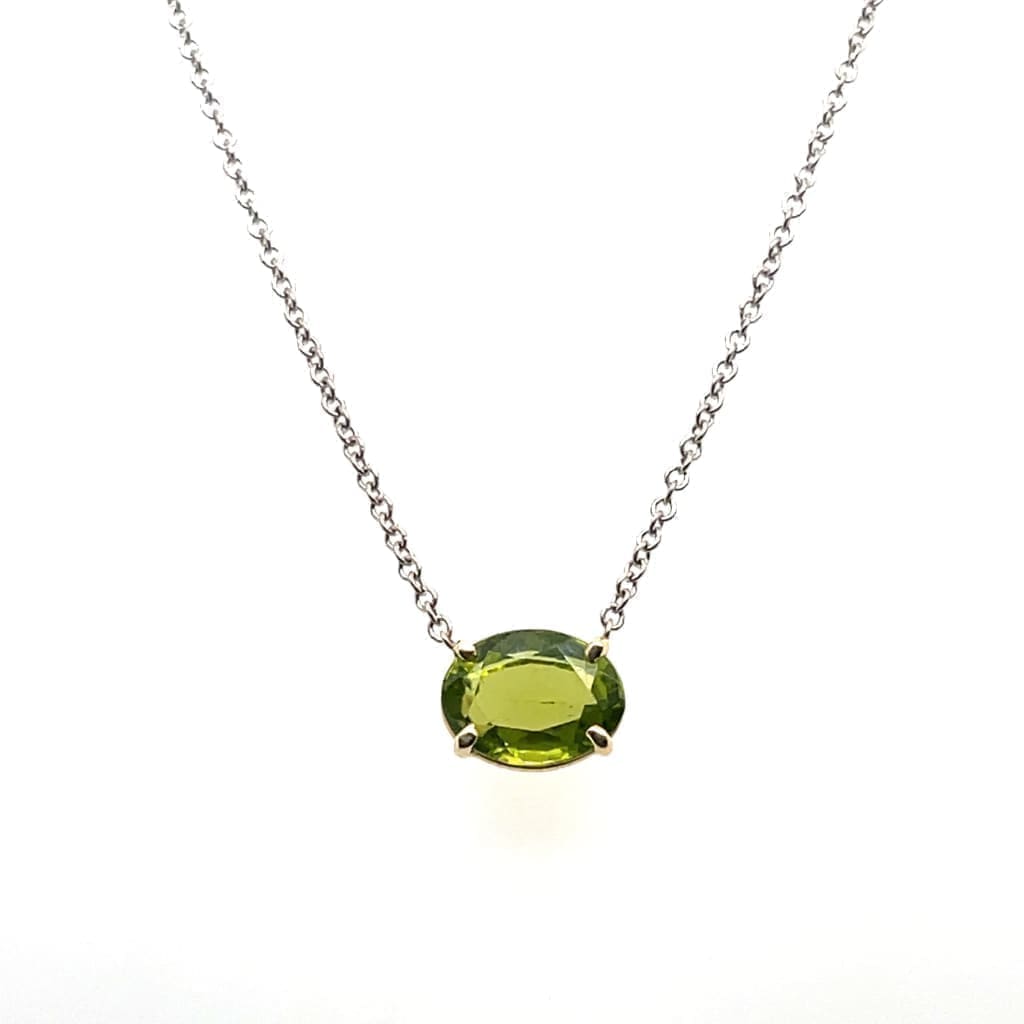 Beautiful 1.60 ct Peridot Set in 14k White Gold at Regard Jewelry in Austin, Texas - Regard Jewelry