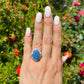 Beautiful Black Opal Set in Platinum Ring with Diamond Halo at Regard Jewelry in Austin, Texas - Regard Jewelry
