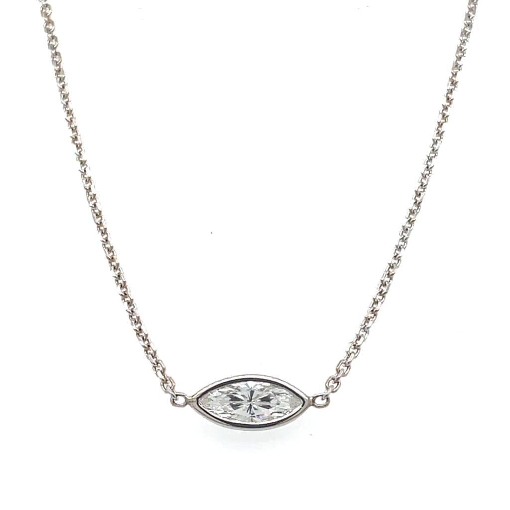 Bezel Set Marquise Diamond Necklace at Regard Jewelry in Austin, Texas - Regard Jewelry