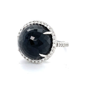 BLACK SPINEL AND DIAMONDS SET IN 18 KARAT RING AT REGARD JEWELRY IN AUSTIN, TEXAS - Regard Jewelry