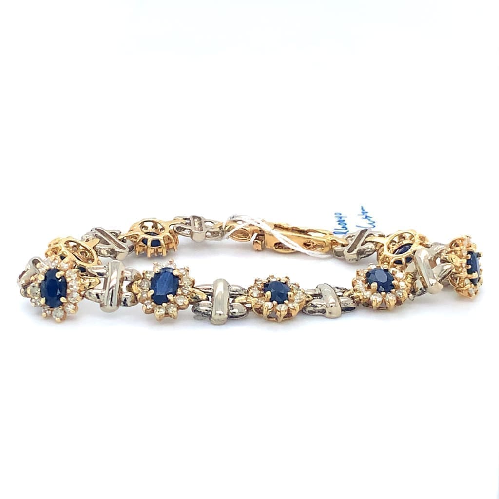 BLUE SAPPHIRE BRACELET WITH DIAMONDS AT REGARD JEWELRY IN AUSTIN, TX. - Regard Jewelry