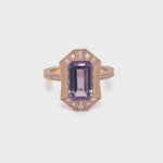 Load and play video in Gallery viewer, Amethyst Antique Style Ring with Accent Diamonds at Regard Jewelry in Austin, Texas
