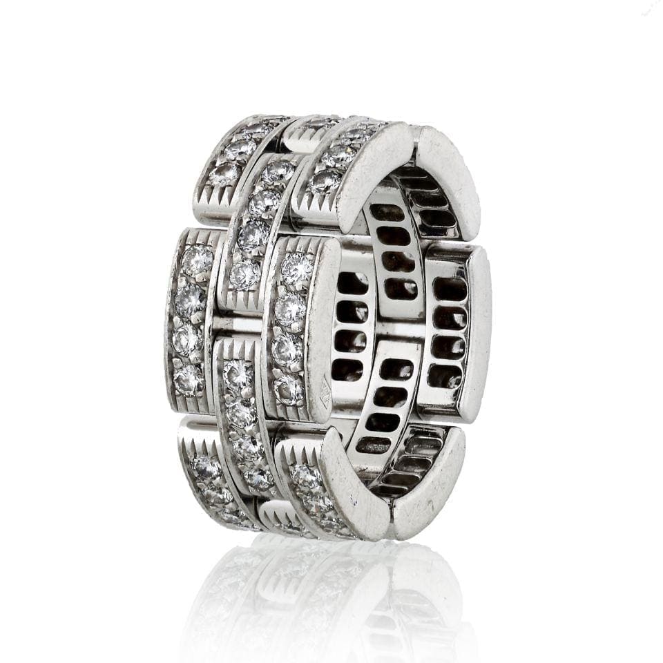 Cartier Vintage Diamond Maillon Ring at Regard Jewelry in Austin, Texas - Regard Jewelry