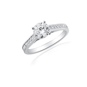 Channel Set Diamond Engagement Ring by Ron Rosen at Regard Jewelry in Austin, Texas - Regard Jewelry