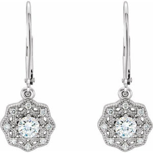Charles & Colvard Moissanite® & Diamond Accented Earrings at Regard Jewelry in Austin, Texas - Regard Jewelry