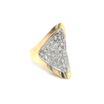 Load image into Gallery viewer, Concave Pavé Ring With 1.10 Carats Total Weight in 14k Yellow and White Gold at Regard Jewelry in - Regard Jewelry
