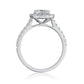 Cushion Shape Halo with Round Center and Diamond Shank by Ron Rosen at Regard Jewelry in Austin, - Regard Jewelry