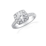 Load image into Gallery viewer, Cushion Shaped Halo Diamond Engagement Ring by Ron Rosen in Austin, Texas - Regard Jewelry

