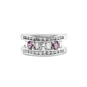 DIAMOND AND PINK SAPPHIRE DESIGNER BAND BY REGARD JEWELRY IN AUSTIN, TX - Regard Jewelry