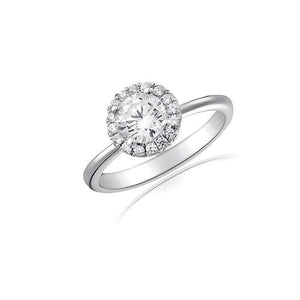 Diamond Halo Engagement Ring by Ron Rosen at Regard Jewelry in Austin Texas - Regard Jewelry