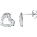 Load image into Gallery viewer, Diamond Heart Earrings at Regard Jewelry in Austin, Texas - Regard Jewelry
