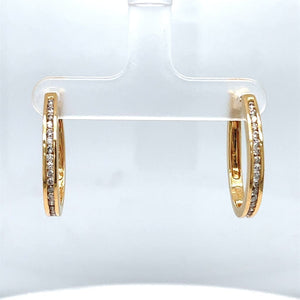 Diamond Hoop Earrings with .40 CTTW of Diamonds at Regard Jewelry in Austin, Texas - Regard Jewelry