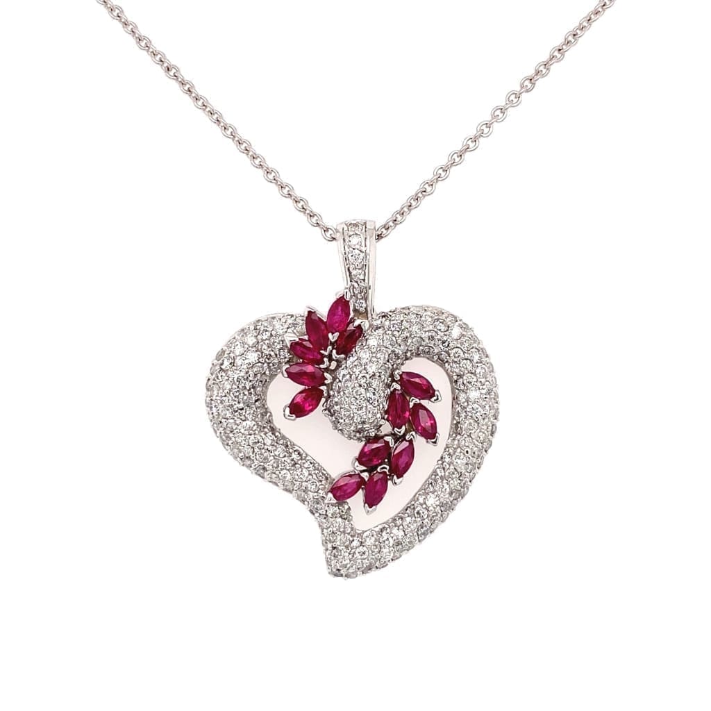 Diamond & Ruby Heart Necklace at Regard Jewelry in Austin, Texas - Regard Jewelry