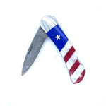 Load image into Gallery viewer, Double Sided Patriotic Collection 3&quot; Damascus Lockback Knife at Regard Jewelry in Austin, Texas - Regard Jewelry
