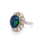 Edwardian 4.50ct Oval Black Opal & 1.44tcw Diamond Ring, s6 at Regard Jewelry in Austin, Texas - Regard Jewelry