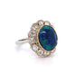 Edwardian 4.50ct Oval Black Opal & 1.44tcw Diamond Ring, s6 at Regard Jewelry in Austin, Texas - Regard Jewelry
