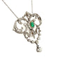 Edwardian Emerald and Diamond Lavalier Necklace at Regard Jewelry in Austin, Texas - Regard Jewelry