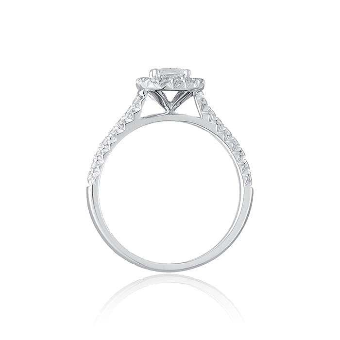 Emerald Shape Halo Engagement Ring by Ron Rosen at Regard Jewelry in Austin, Texas - Regard Jewelry