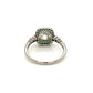 Estate Platinum Ring With 1.62ct Old Miner Cushion Diamond Ring With Emeralds at Regard Jewelry in - Regard Jewelry