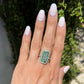 Estate Platinum Ring with French Cut Diamonds and Emeralds at Regard Jewelry in Austin, Texas - Regard Jewelry