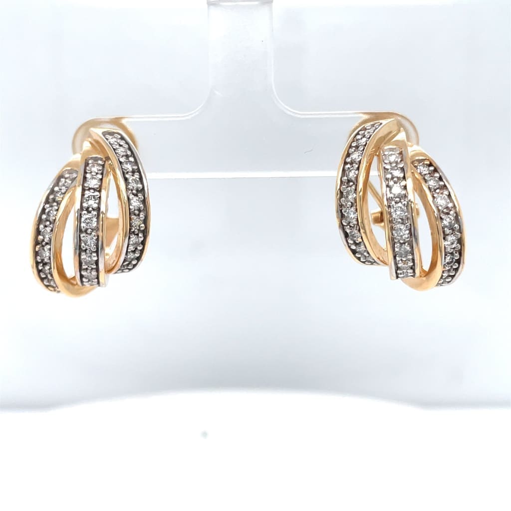 Estate Triple Hoop Diamond Earrings at Regard Jewelry in Austin, Texas - Regard Jewelry