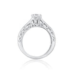 Load image into Gallery viewer, Filigree Engagement Ring with Channel Set Diamonds by Ron Rosen at Regard Jewelry in Austin, Texas - Regard Jewelry
