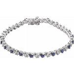 Load image into Gallery viewer, Gemstone &amp; Diamond Line Bracelet at Regard Jewelry in Austin, Texas - Regard Jewelry
