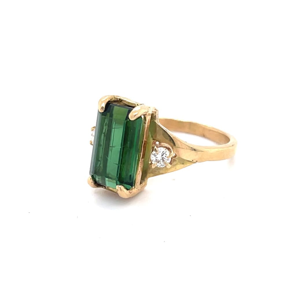 Green Tourmaline and Diamond Ring at Regard Jewelry in Austin, Texas - Regard Jewelry
