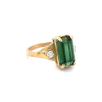 Load image into Gallery viewer, Green Tourmaline and Diamond Ring at Regard Jewelry in Austin, Texas - Regard Jewelry
