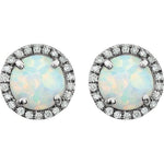 Load image into Gallery viewer, Halo-Style Birthstone Earrings at Regard Jewelry in Austin, Texas - Regard Jewelry
