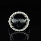 BLACK SPINEL AND DIAMONDS SET IN 18 KARAT RING AT REGARD JEWELRY IN AUSTIN, TEXAS