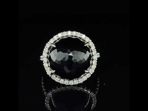 BLACK SPINEL AND DIAMONDS SET IN 18 KARAT RING AT REGARD JEWELRY IN AUSTIN, TEXAS