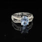 1.28 ct Sapphire Set 18 K White Gold Ring With .33 cttw Accent Diamonds Regard Jewelry Austin, Texas
