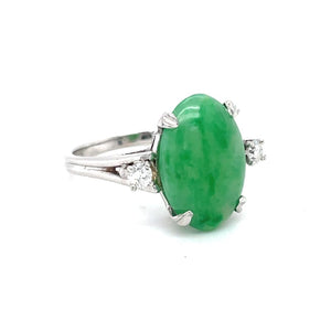 Jade Set in White Gold With Diamonds at Regard Jewelry in Austin, Texas - Regard Jewelry