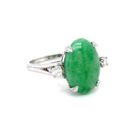 Load image into Gallery viewer, Jade Set in White Gold With Diamonds at Regard Jewelry in Austin, Texas - Regard Jewelry

