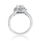 Knot Halo Engagement Ring with Cross Over Shank by Ron Rosen at Regard Jewelry in Austin Texas - Regard Jewelry