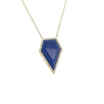 Load image into Gallery viewer, Lapis Shield Pendant with Accent Diamonds at Regard Jewelry in Austin, Texas. - Regard Jewelry
