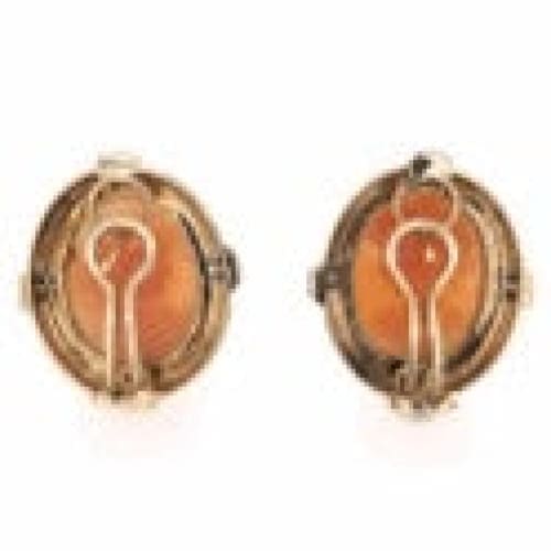 Large Shell Cameo Earrings at Regard Jewelry in Austin, Texas - Regard Jewelry